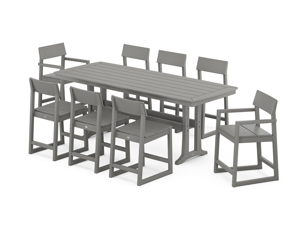 EDGE 9-Piece Counter Set with Trestle Legs Photo