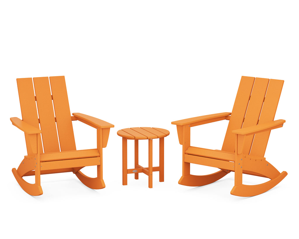 Modern 3-Piece Adirondack Rocking Chair Set Photo