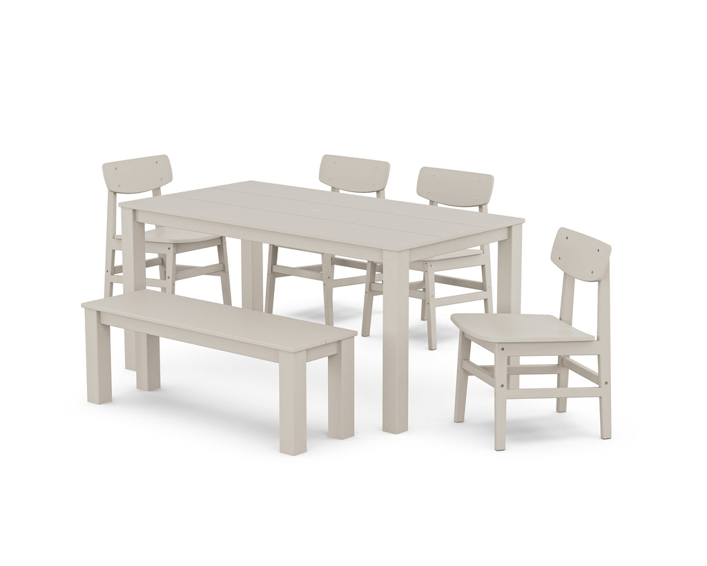 Modern Studio Urban Chair 6-Piece Parsons Dining Set with Bench Photo