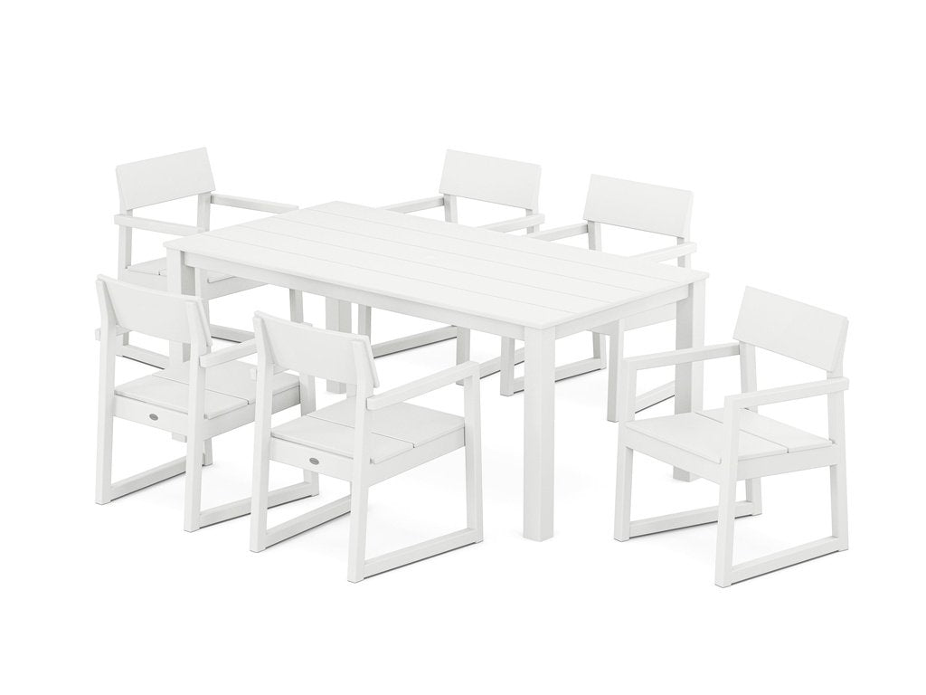 EDGE Arm Chair 7-Piece Parsons Dining Set Photo