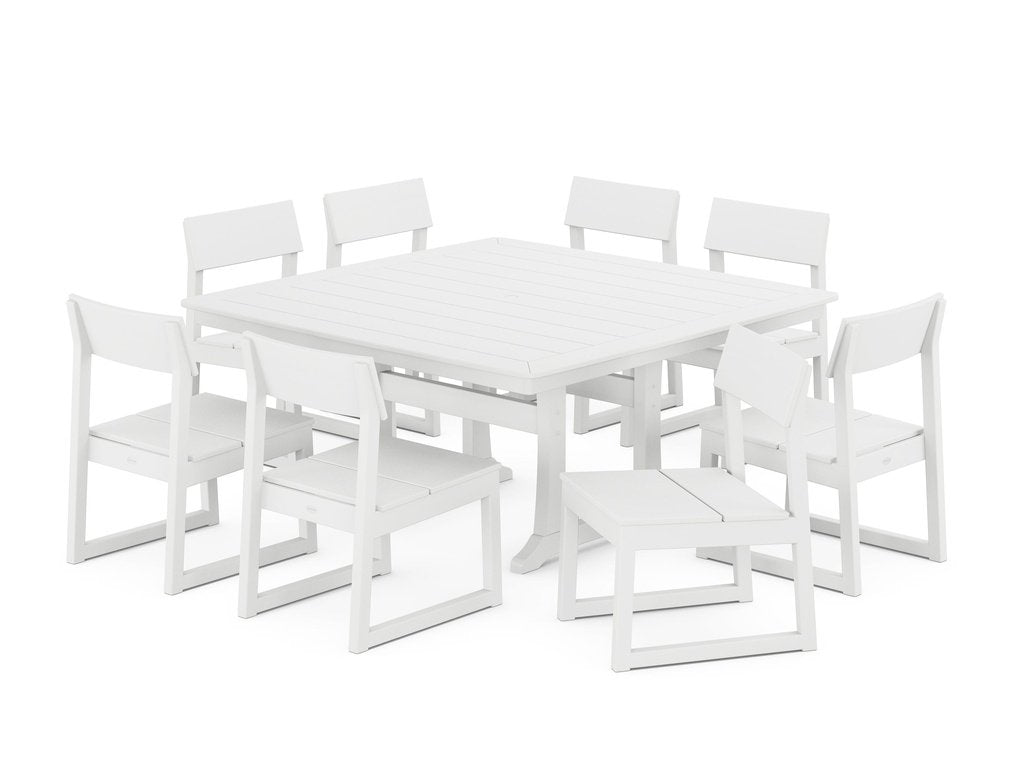 EDGE Side Chair 9-Piece Dining Set with Trestle Legs Photo