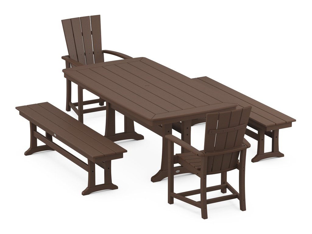 Quattro 5-Piece Dining Set with Trestle Legs Photo