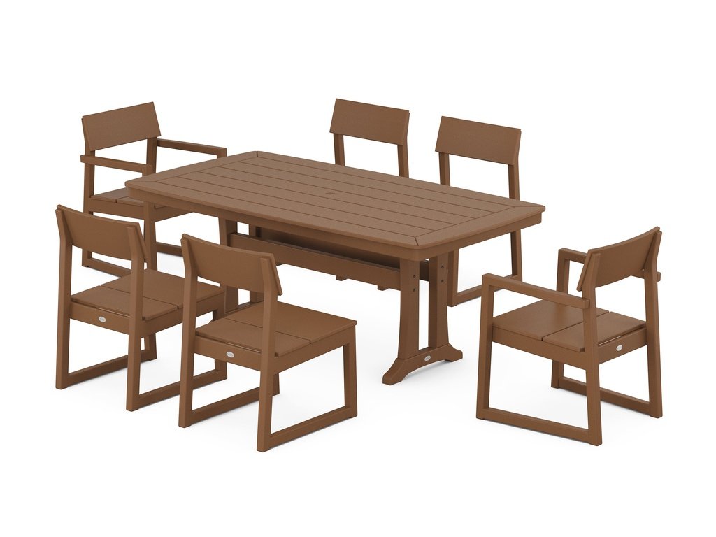 EDGE 7-Piece Dining Set with Trestle Legs Photo