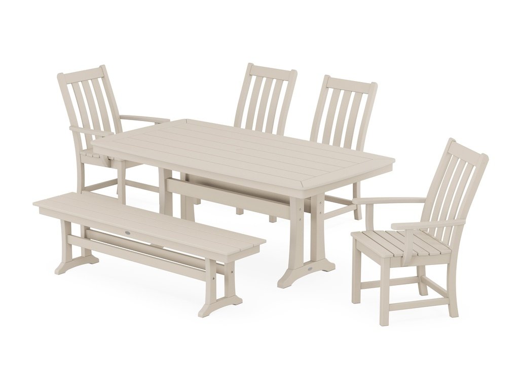 Vineyard 6-Piece Dining Set with Trestle Legs Photo