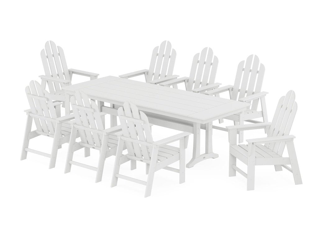 Long Island 9-Piece Farmhouse Dining Set with Trestle Legs Photo