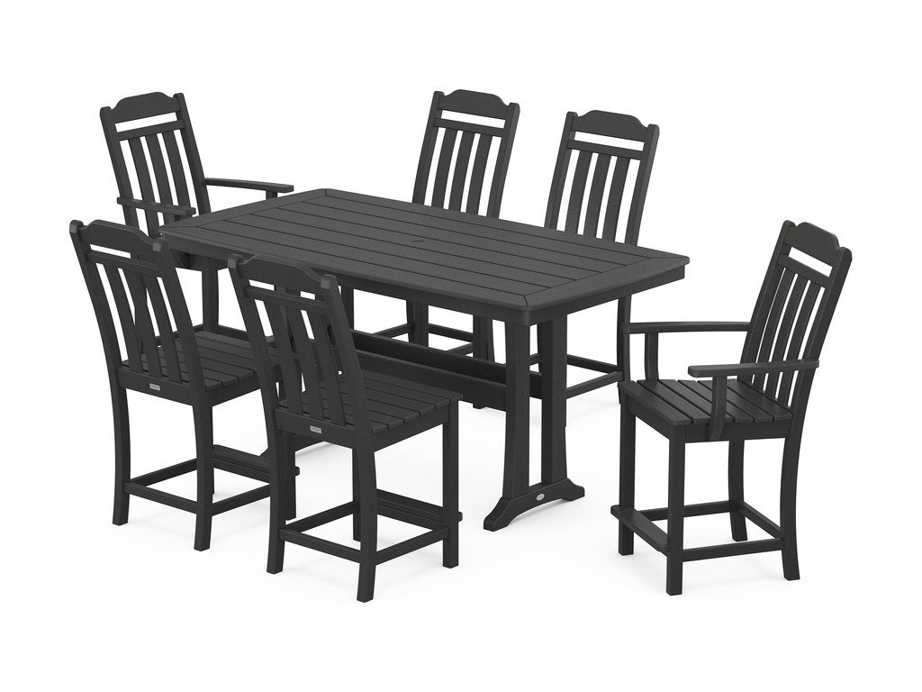 Country Living 7-Piece Counter Set with Trestle Legs Photo