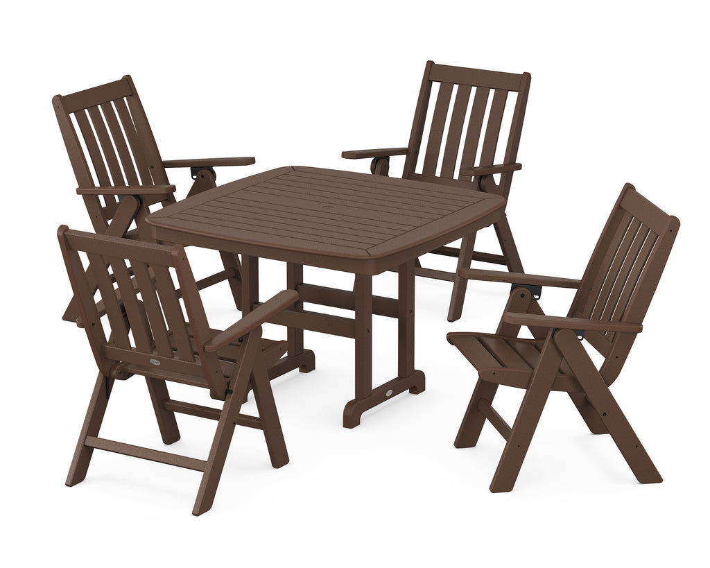 Vineyard Folding Chair 5-Piece Dining Set Photo