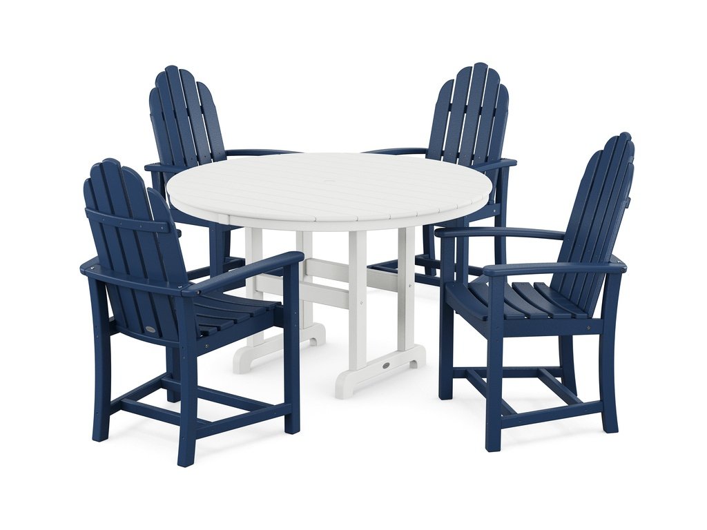 Classic Adirondack 5-Piece Round Farmhouse Dining Set Photo