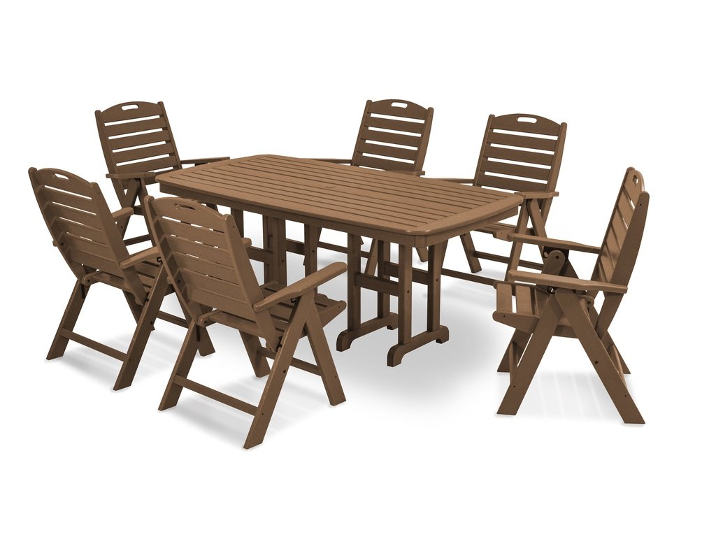 Nautical Folding Highback Chair 7-Piece Dining Set Photo