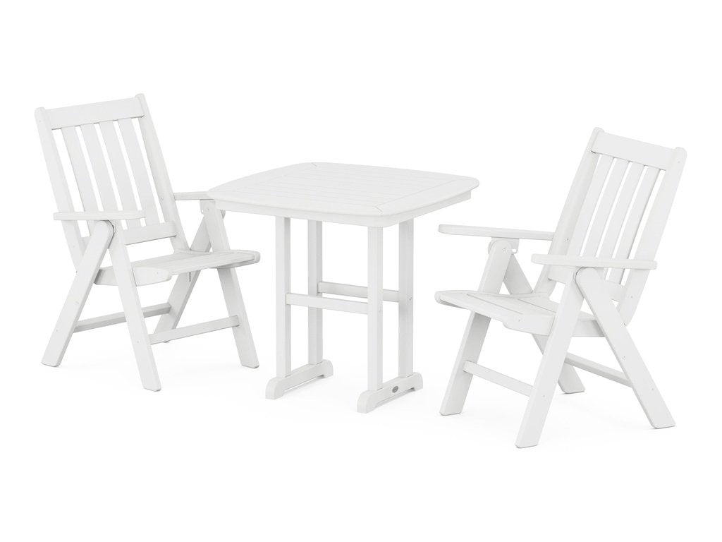 Vineyard Folding Chair 3-Piece Dining Set Photo