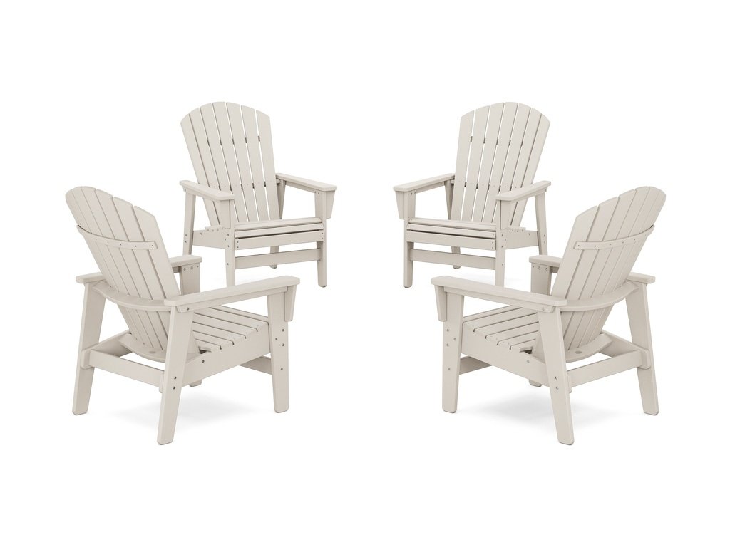 4-Piece Nautical Grand Upright Adirondack Chair Conversation Set Photo