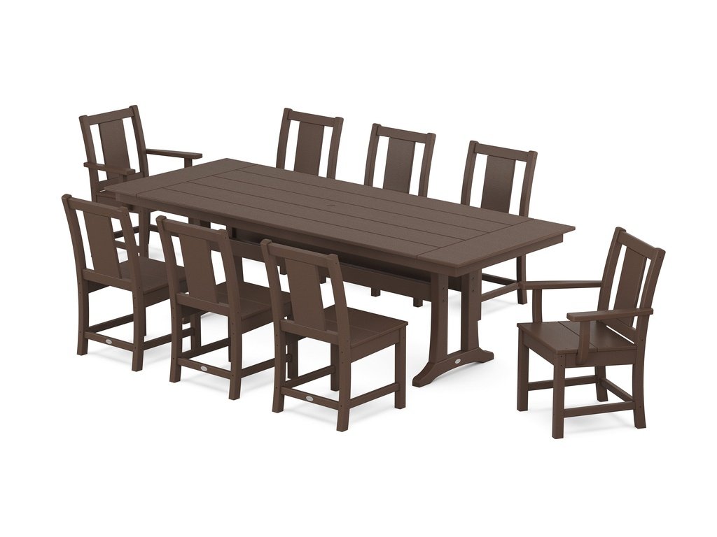 Prairie 9-Piece Farmhouse Dining Set with Trestle Legs Photo