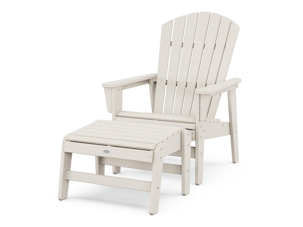 Nautical Grand Upright Adirondack Chair with Ottoman Photo