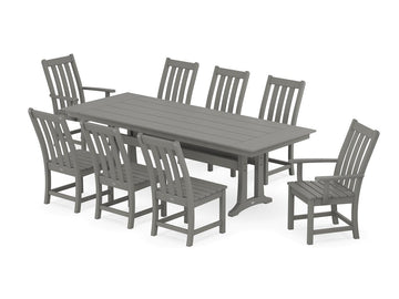 Vineyard 9-Piece Farmhouse Dining Set with Trestle Legs Photo