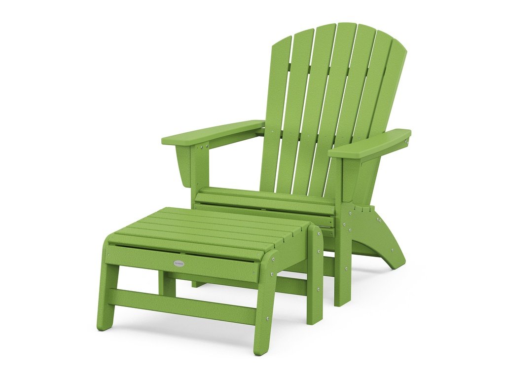 Nautical Grand Adirondack Chair with Ottoman Photo