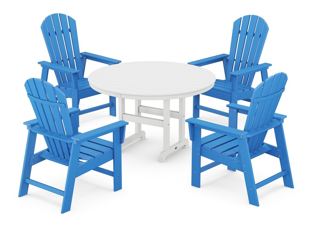 South Beach 5-Piece Round Farmhouse Dining Set Photo