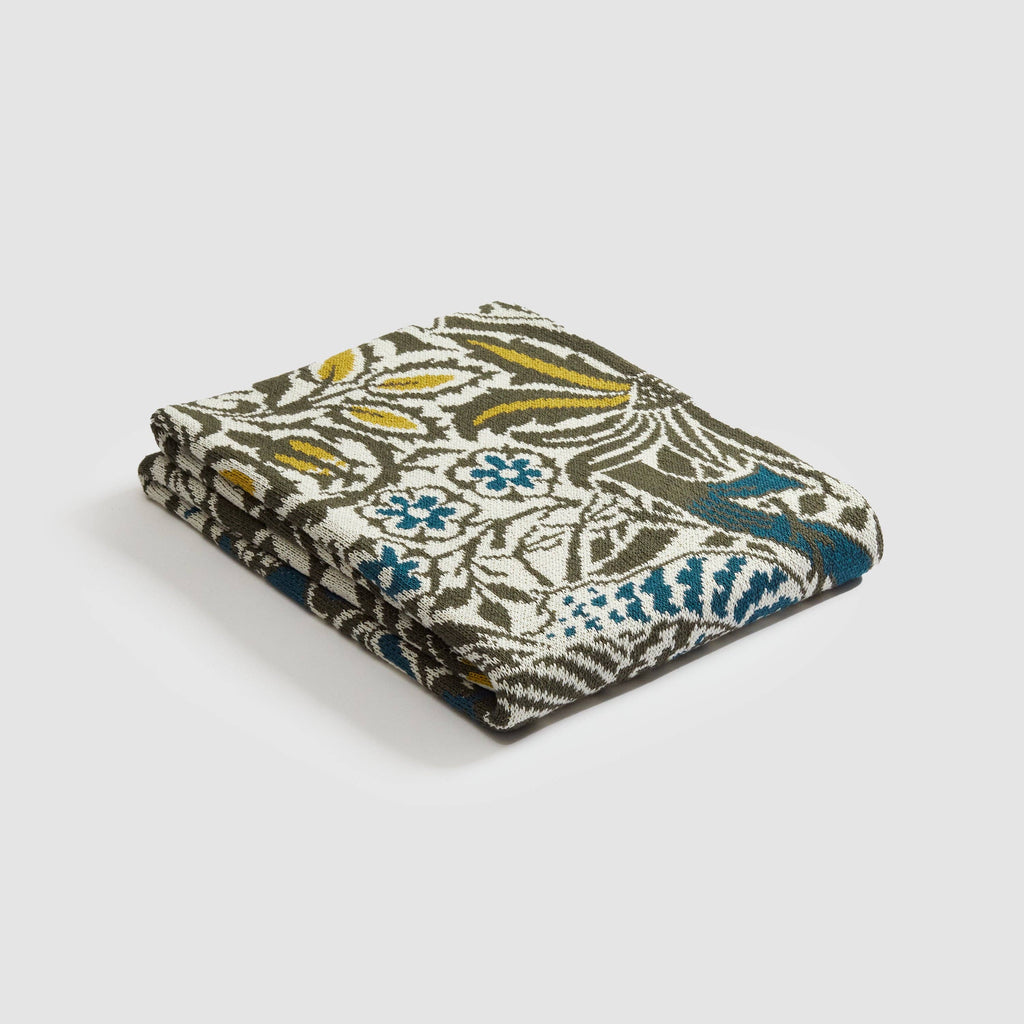 Dove and Rose Throw Blanket by William Morris - Retreat Home Furniture