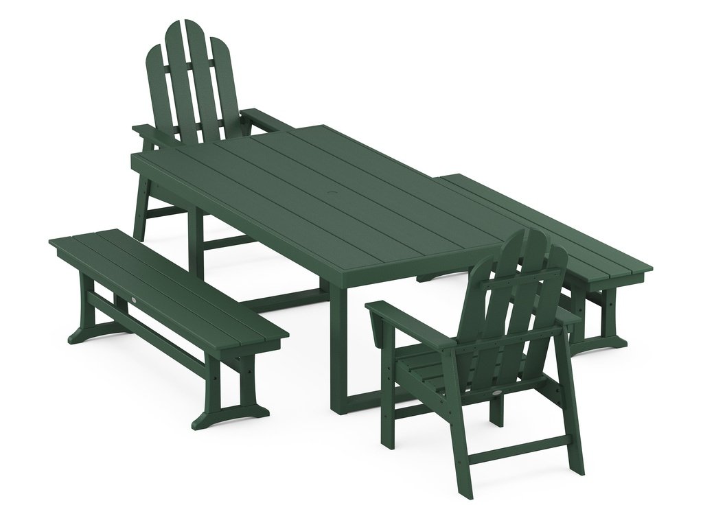 Long Island 5-Piece Dining Set with Benches Photo