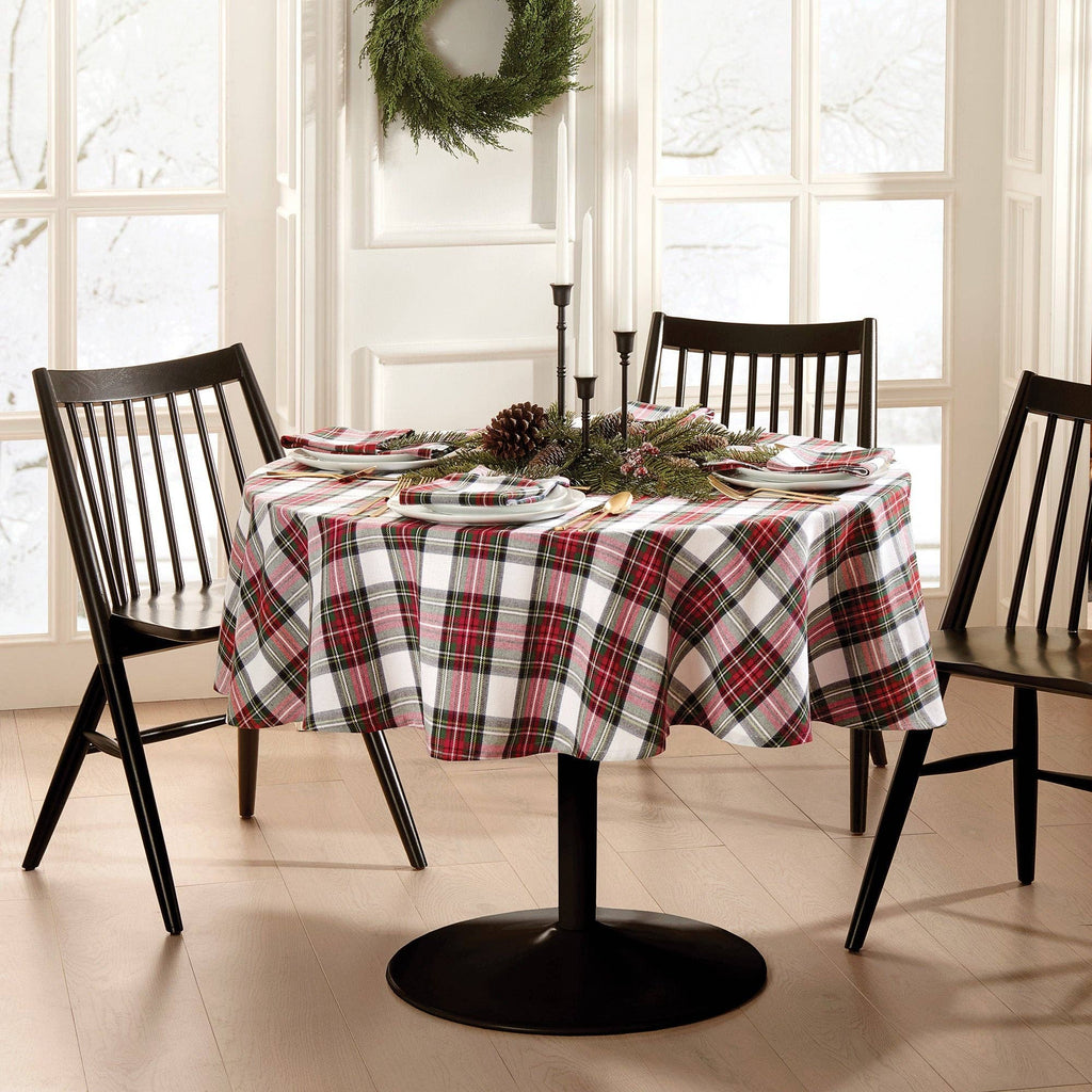 Christmas Classic Holiday Plaid Cotton Tablecloth - Retreat Home Furniture