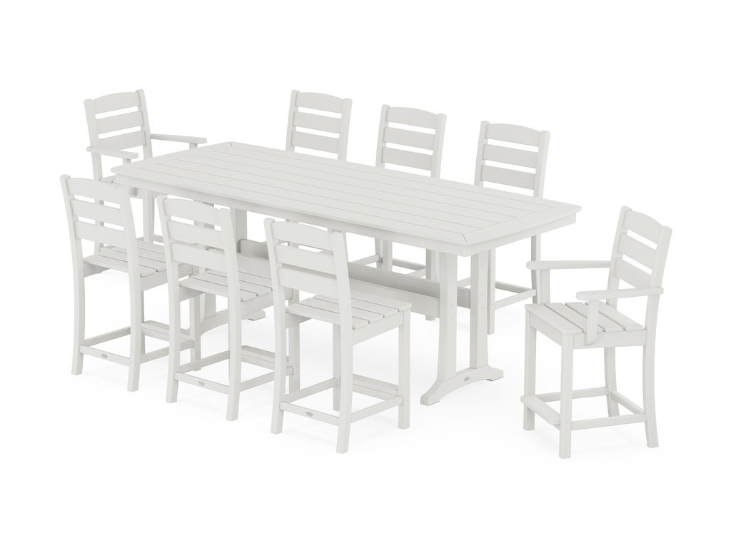 Lakeside 9-Piece Counter Set with Trestle Legs Photo