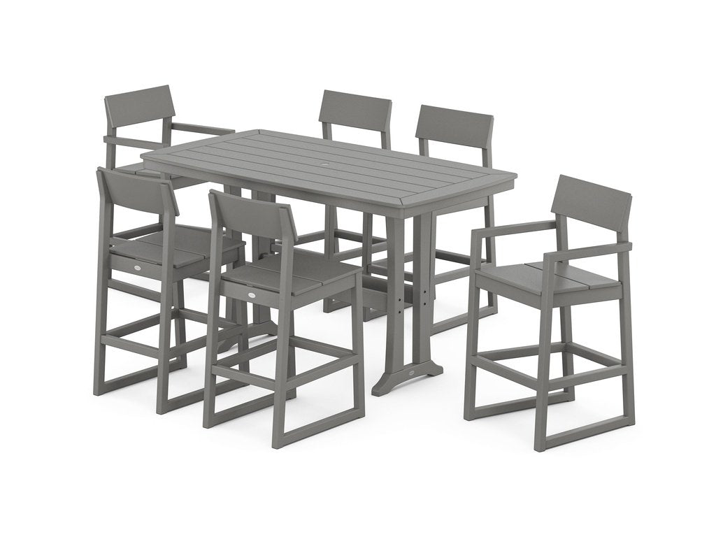 EDGE 7-Piece Bar Set with Trestle Legs Photo