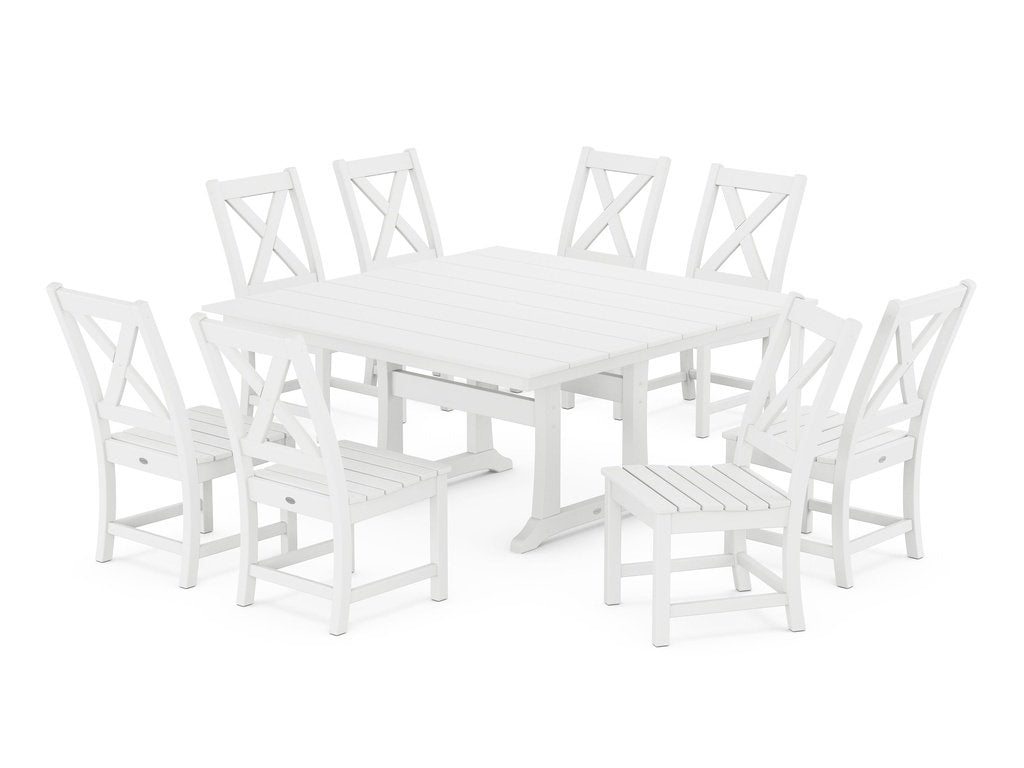 Braxton Side Chair 9-Piece Farmhouse Dining Set Photo