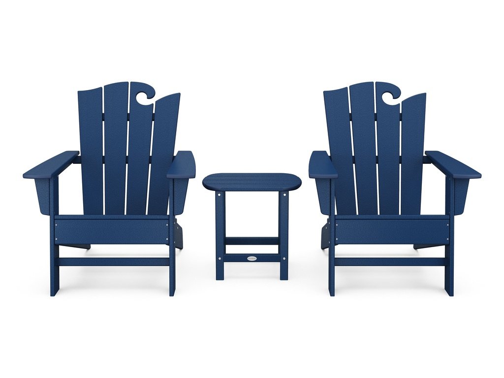 Wave 3-Piece Adirondack Set with The Ocean Chair Photo