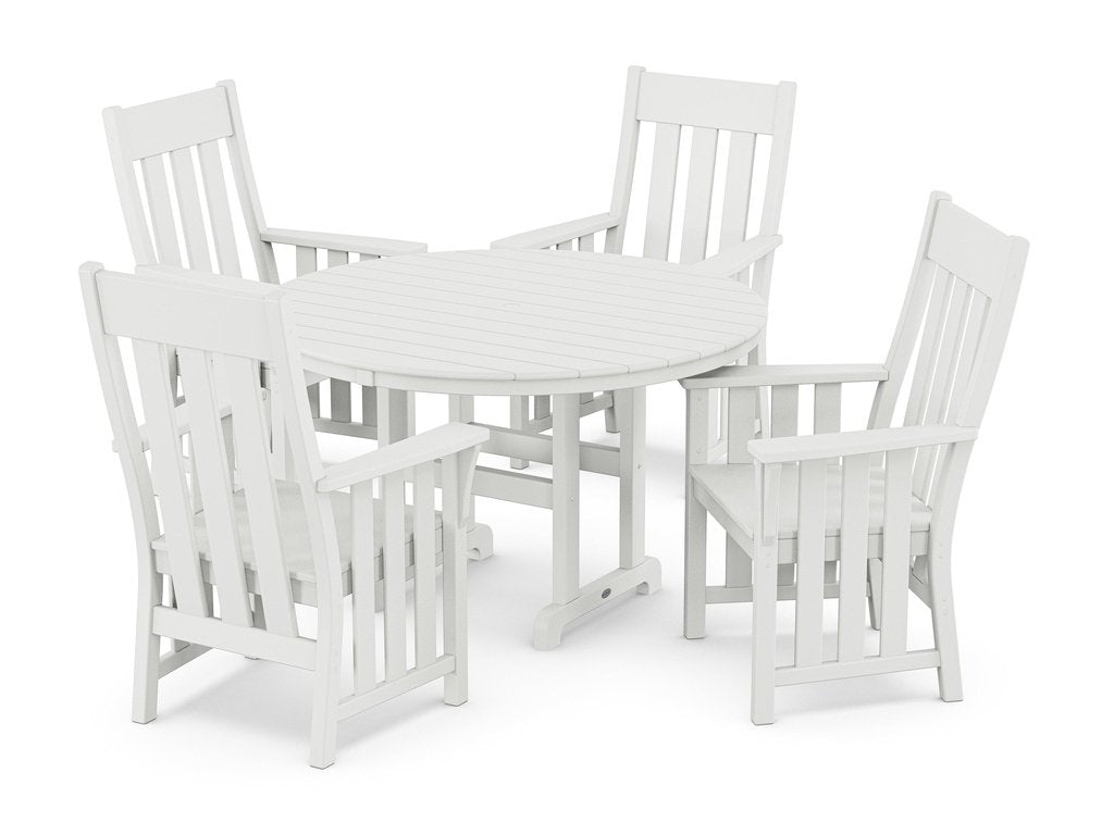 Acadia 5-Piece Round Farmhouse Dining Set Photo