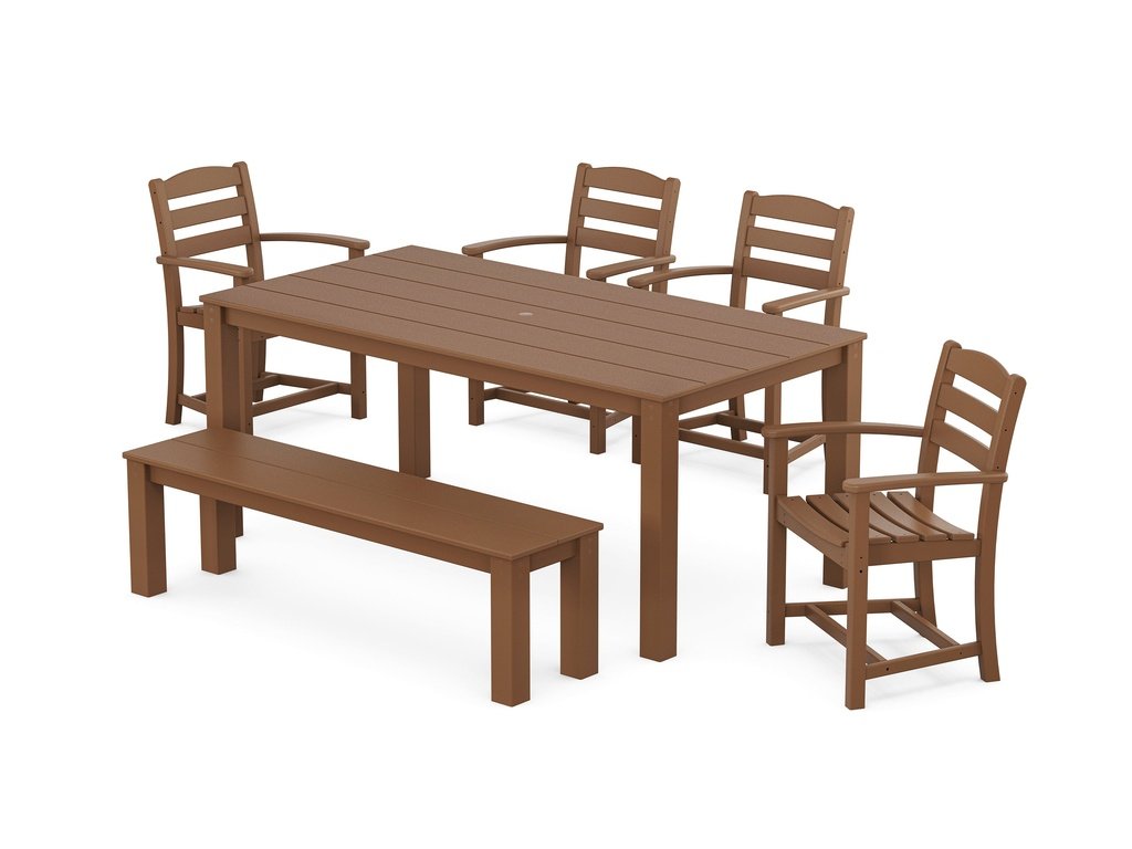 La Casa Cafe' 6-Piece Parsons Dining Set with Bench Photo