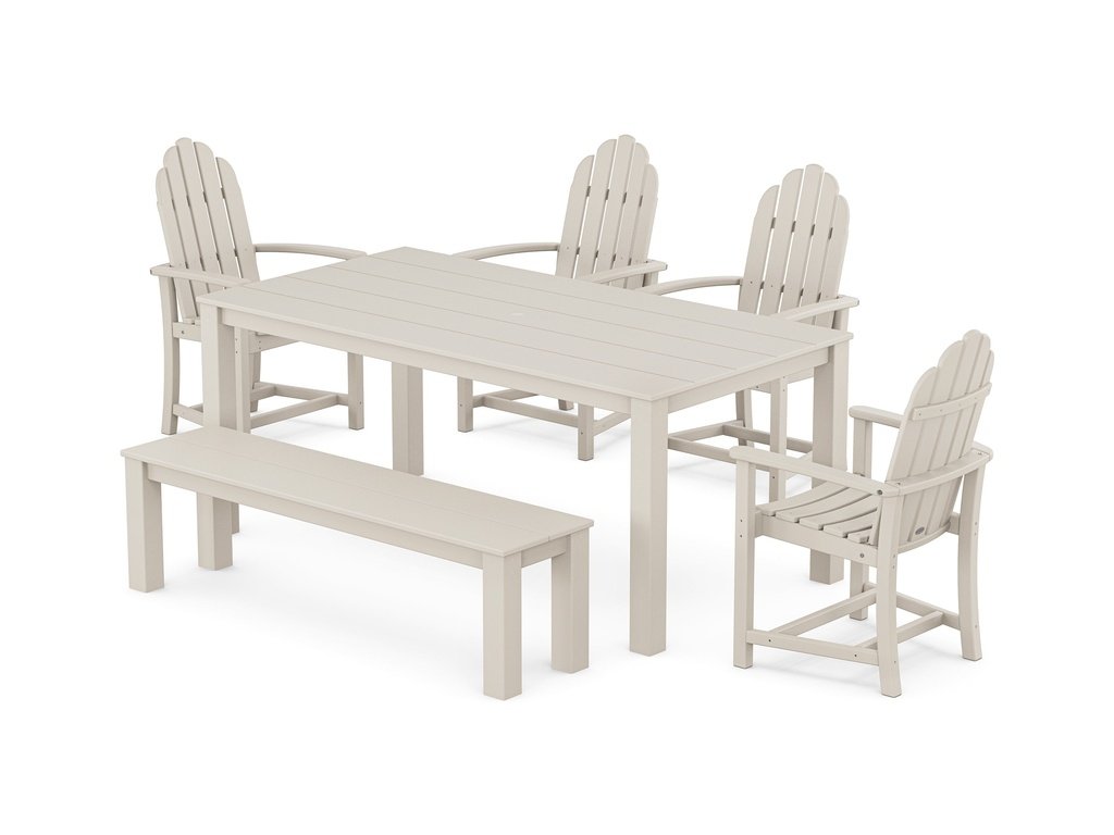 Classic Adirondack 6-Piece Parsons Dining Set with Bench Photo