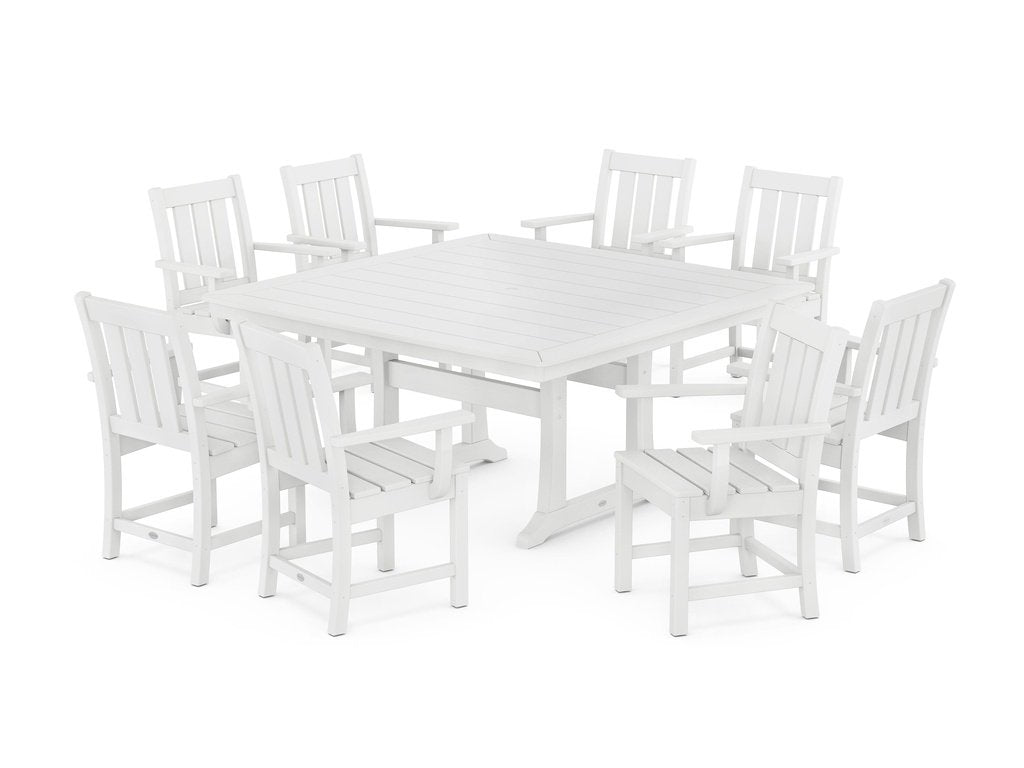 Oxford 9-Piece Square Dining Set with Trestle Legs Photo