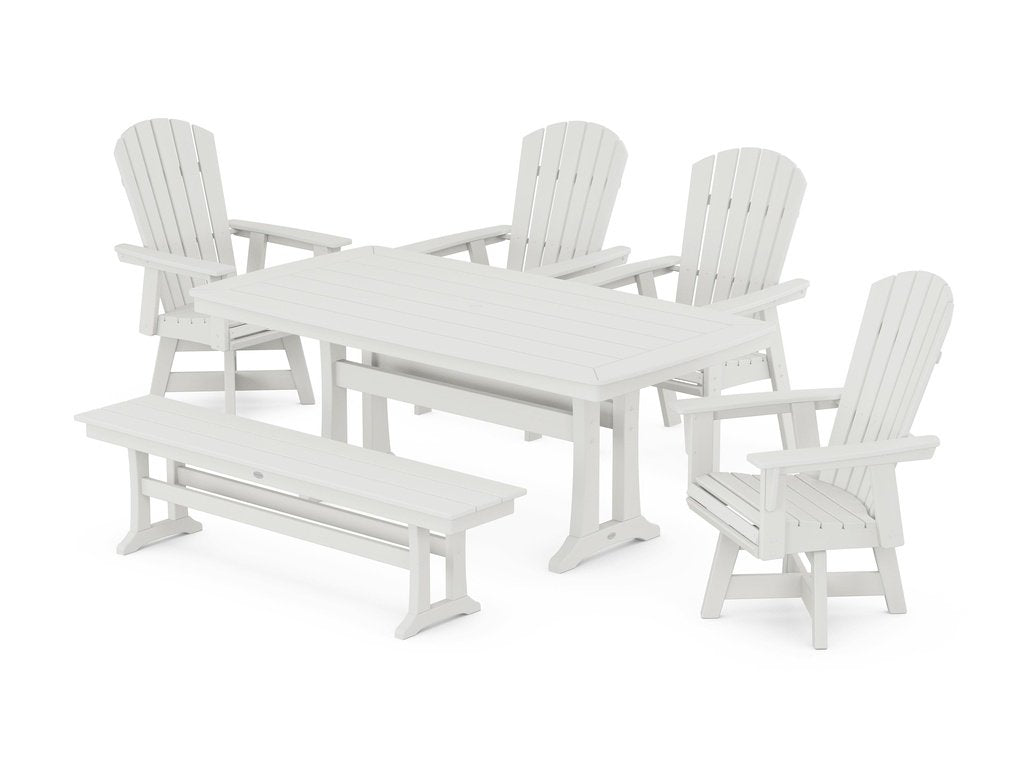 Nautical Adirondack Swivel 6-Piece Dining Set with Trestle Legs Photo