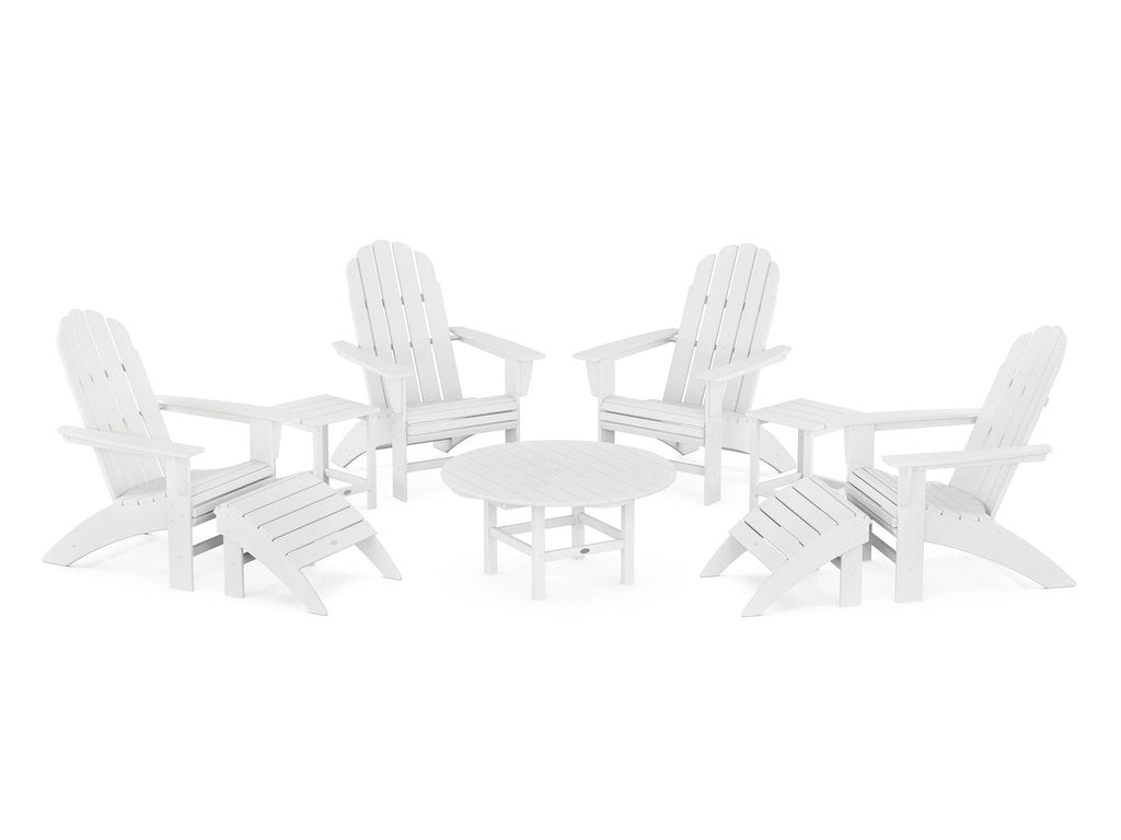 Vineyard Curveback Adirondack Chair 9-Piece Conversation Set Photo