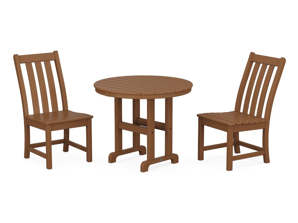 Vineyard Side Chair 3-Piece Round Dining Set Photo