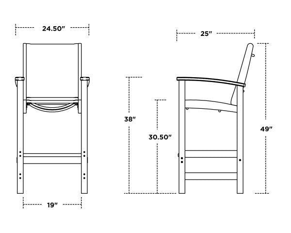 Coastal Bar Chair | Natural Finish - Retreat Home Furniture