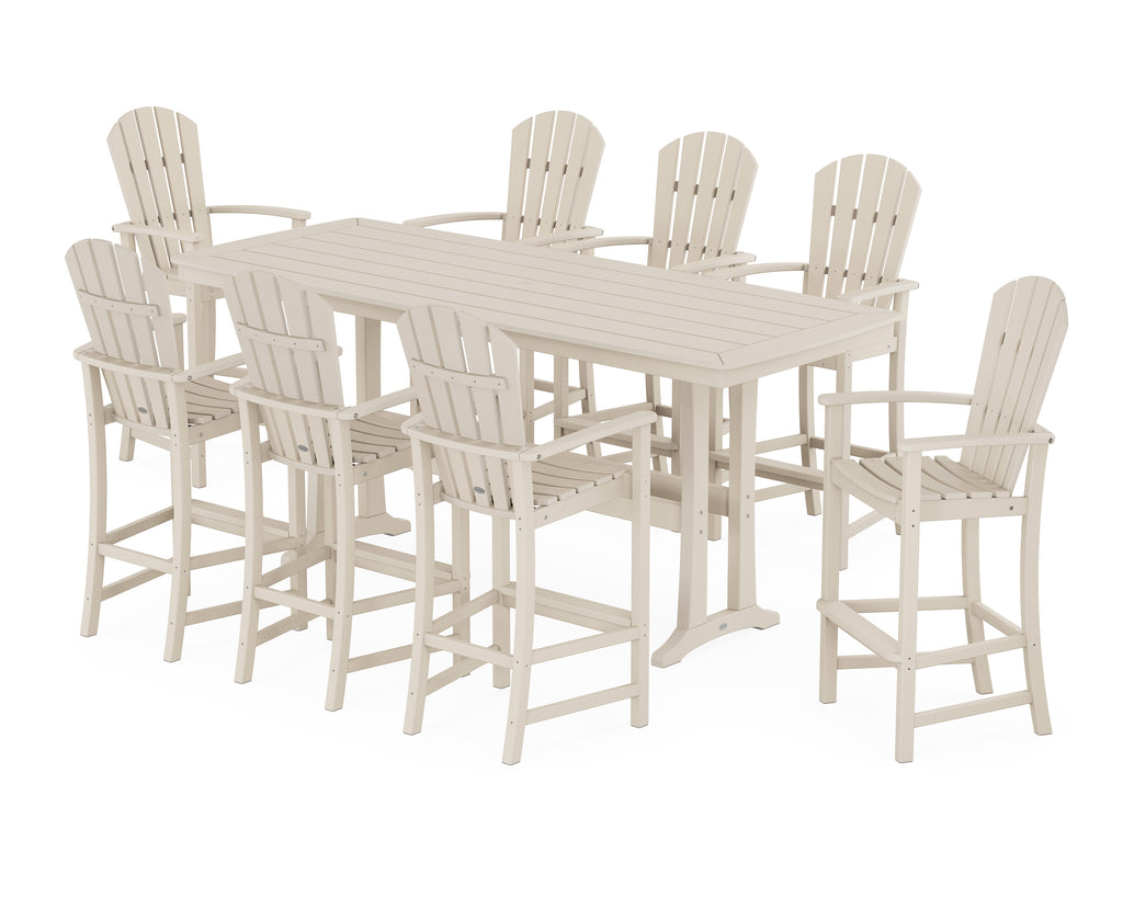 Palm Coast 9-Piece Bar Set with Trestle Legs Photo