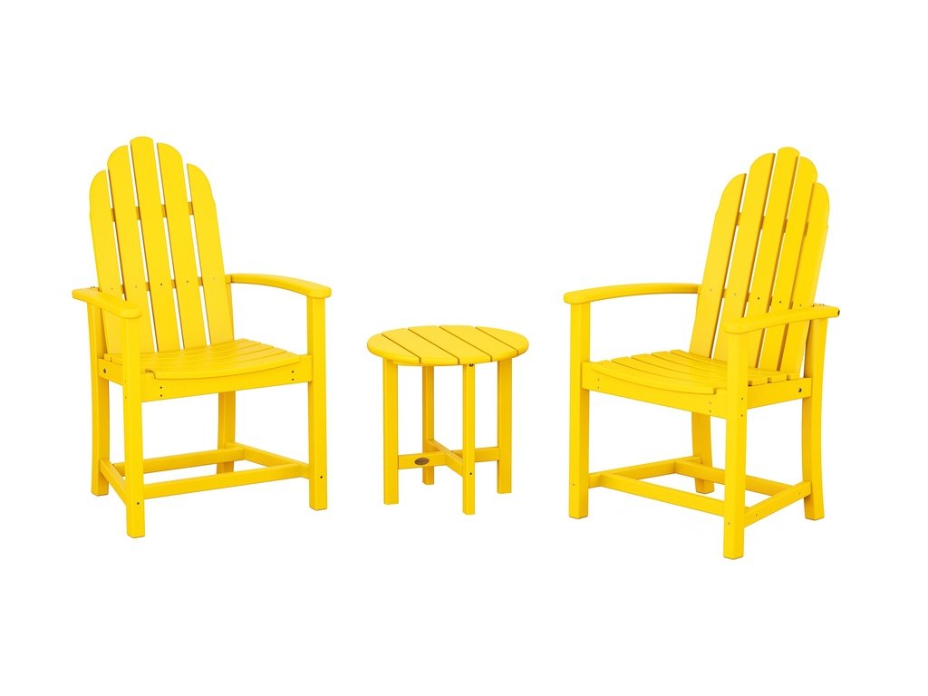 Classic 3-Piece Upright Adirondack Chair Set Photo