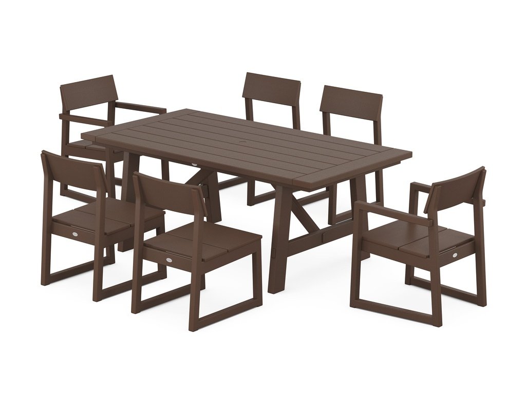 EDGE 7-Piece Rustic Farmhouse Dining Set Photo