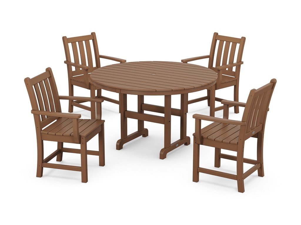 Traditional Garden 5-Piece Round Farmhouse Dining Set Photo