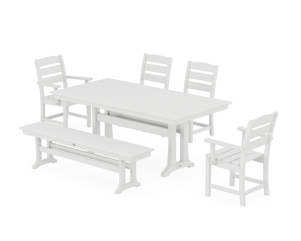 Lakeside 6-Piece Farmhouse Dining Set With Trestle Legs Photo