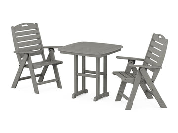 Nautical Folding Highback Chair 3-Piece Dining Set Photo