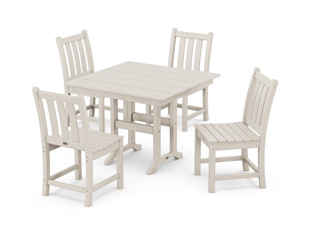 Traditional Garden Side Chair 5-Piece Farmhouse Dining Set Photo