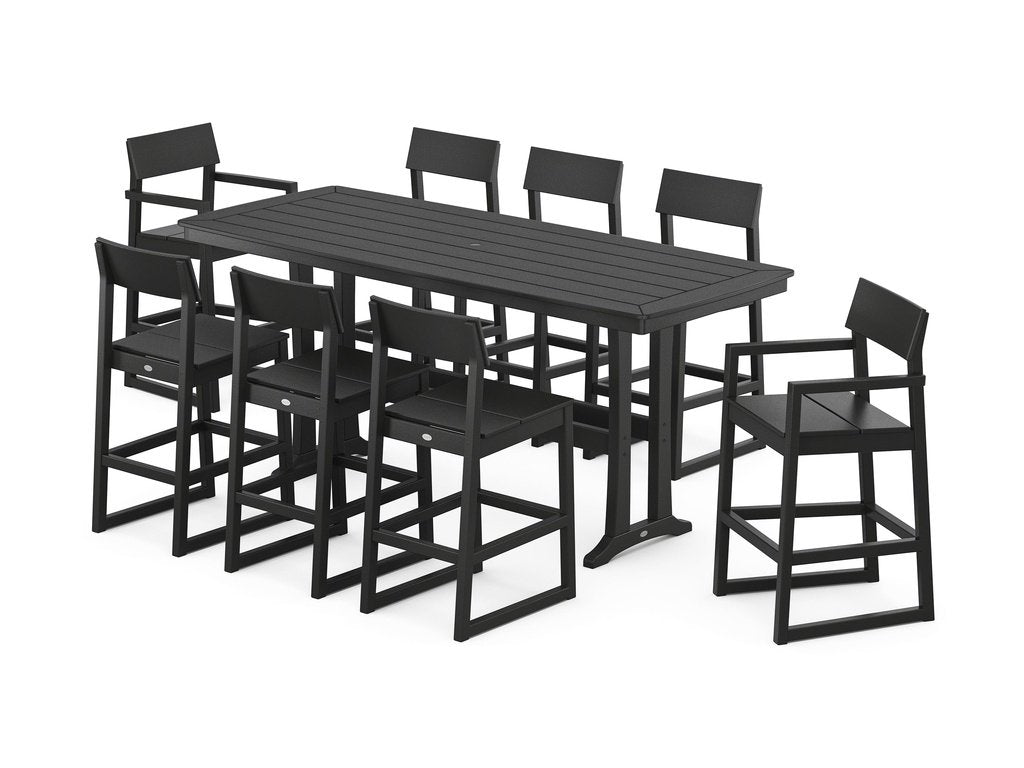 EDGE 9-Piece Bar Set with Trestle Legs Photo