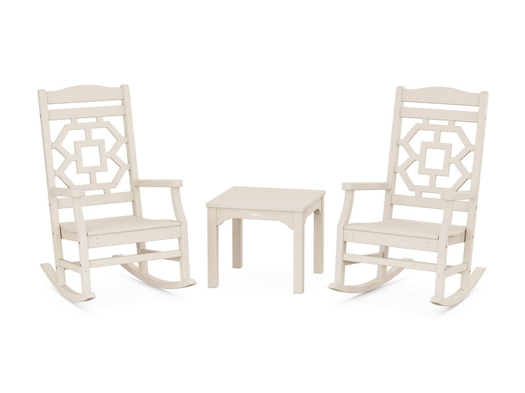 Chinoiserie 3-Piece Rocking Chair Set Photo