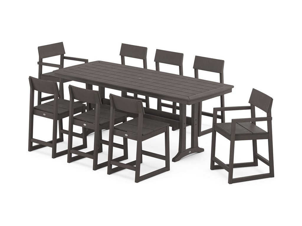 EDGE 9-Piece Counter Set with Trestle Legs Photo