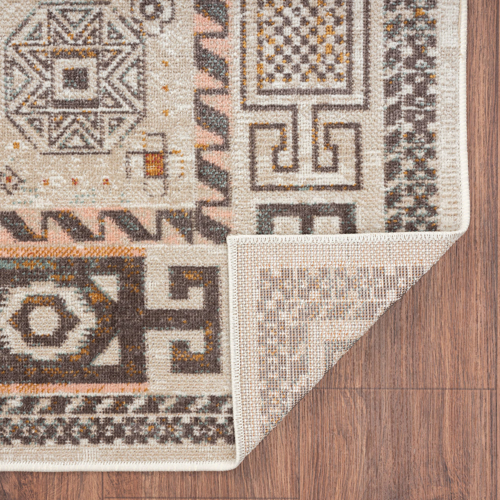 Anica Cream/ Brown Southwest Geometric Indoor/ Outdoor Rug - Retreat Home Furniture