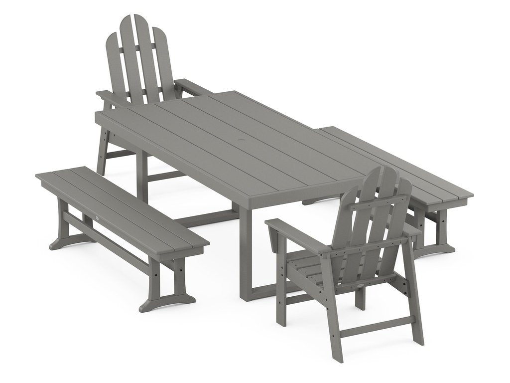 Long Island 5-Piece Dining Set with Benches Photo