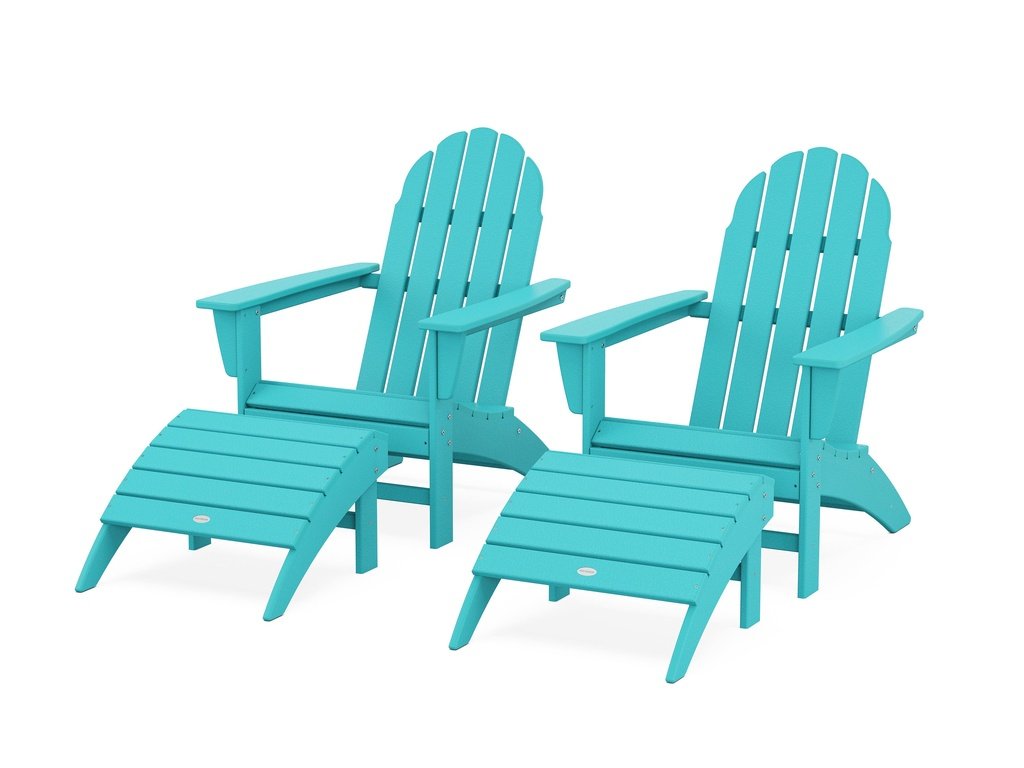 Vineyard Adirondack Chair 4-Piece Set with Ottomans Photo