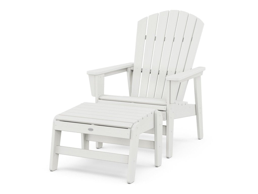 Nautical Grand Upright Adirondack Chair with Ottoman Photo