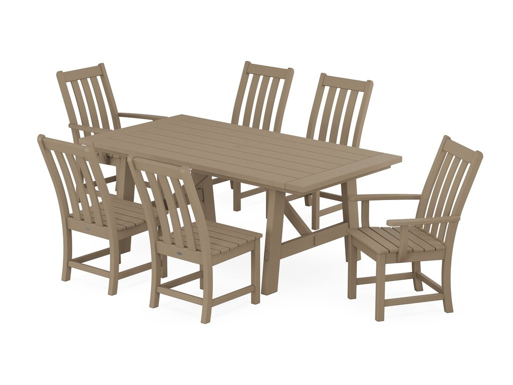 Vineyard 7-Piece Rustic Farmhouse Dining Set Photo